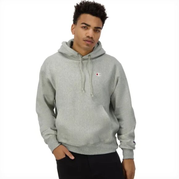 Champion Grey Reverse Weave Hoodie Sweatshirt | Size M* - Picture 3 of 12